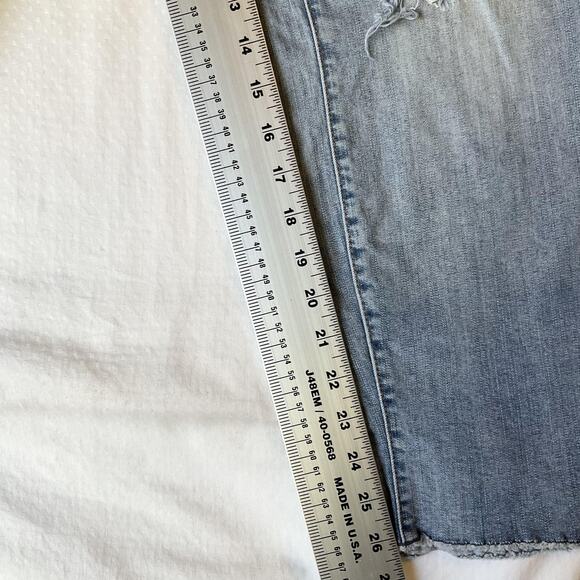 Torrid Women Jeans 16 Light Blue Denim Distressed Button 30" Inseam Ripped - Picture 8 of 12